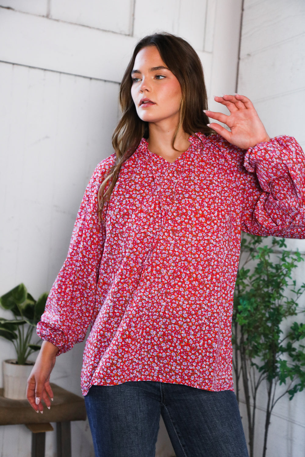 Poppy Daydream Floral Woven Blouse