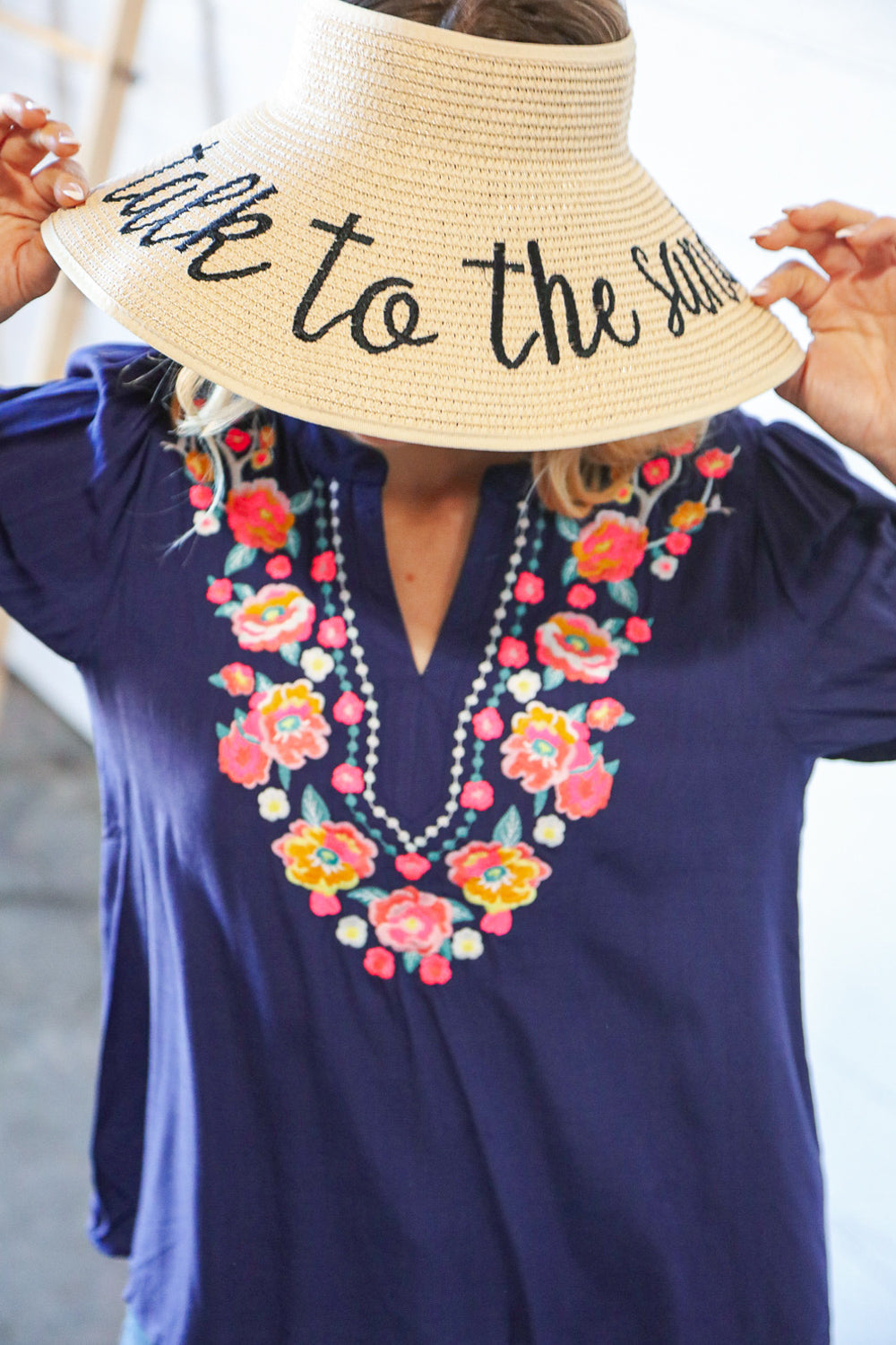 Take To the Sand Straw Visor Hat