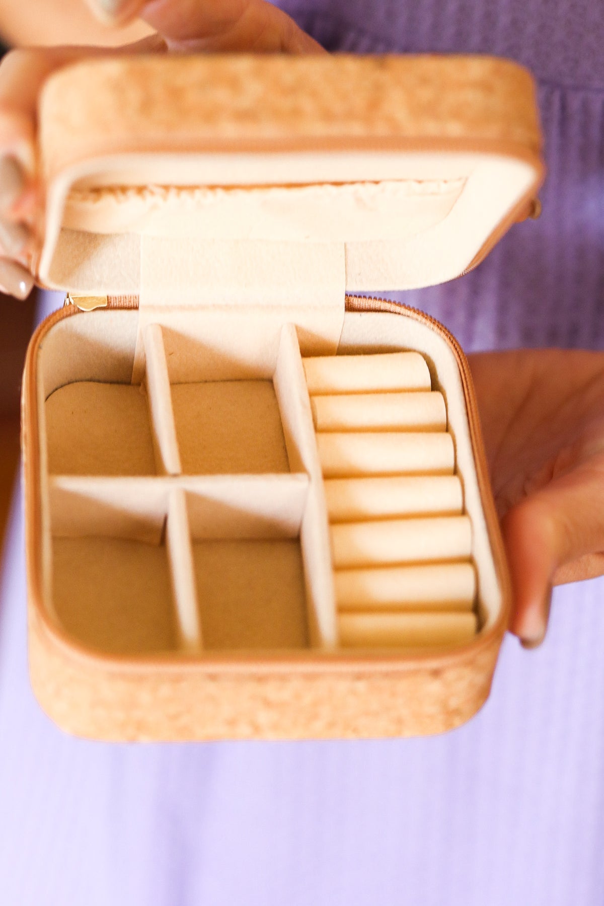 Mandala Patchwork & Cork Travel Jewelry Box
