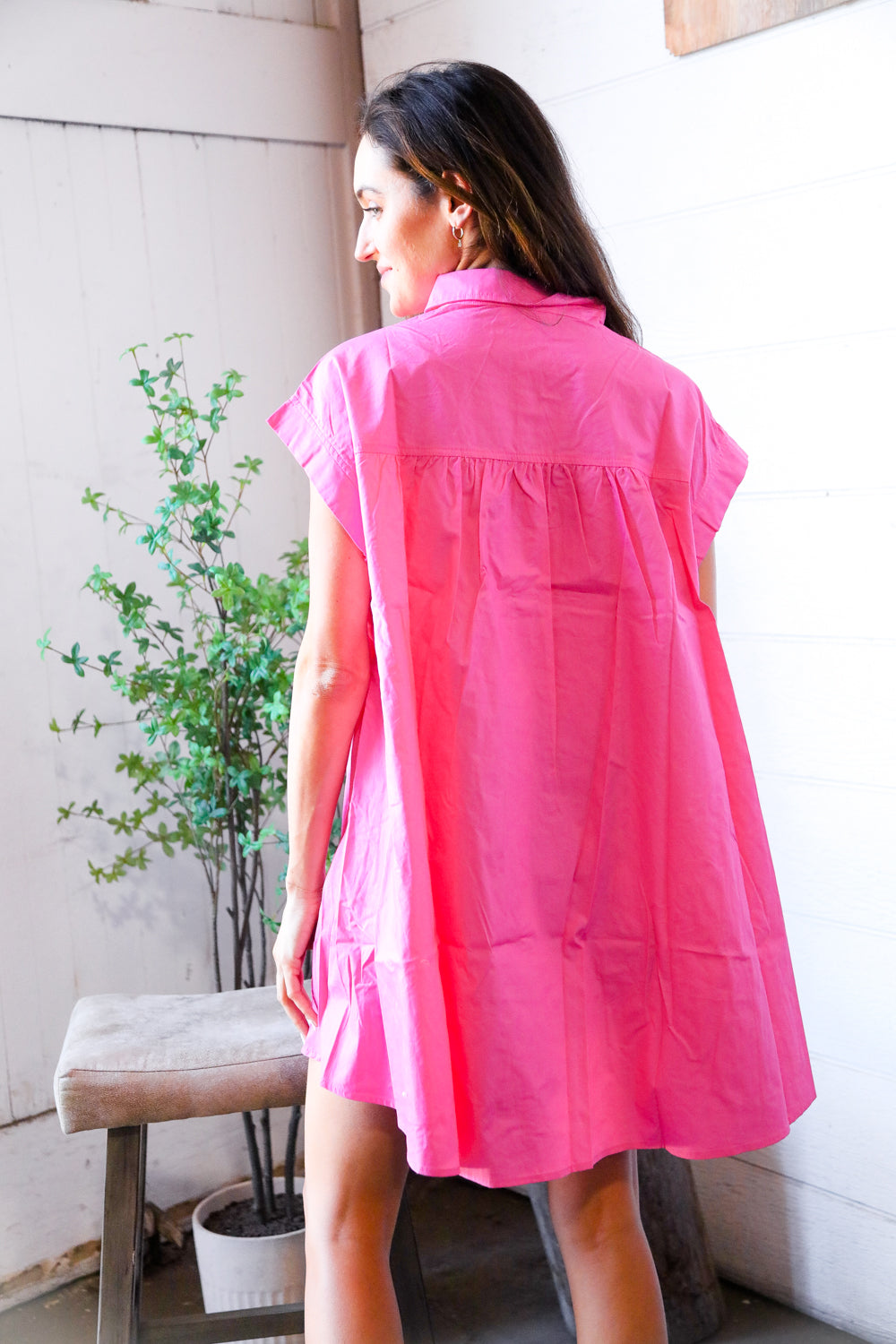 In A Pink Martini Mood Sequin T Shirt Dress