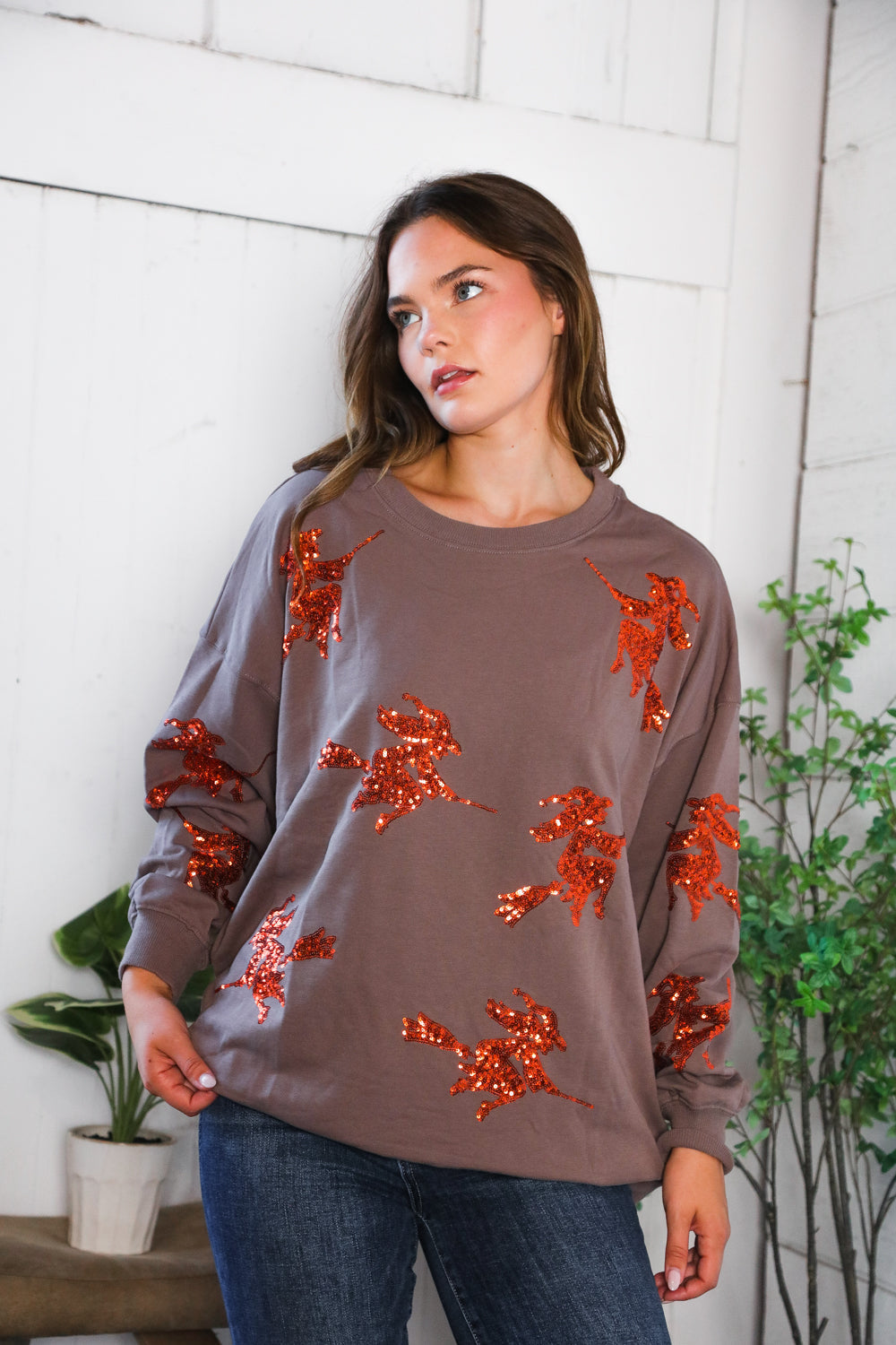 Sequins and Spells Spooky Pullover