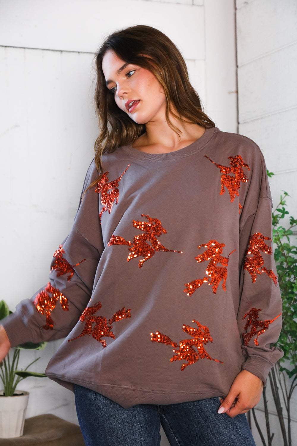 Sequins and Spells Spooky Pullover