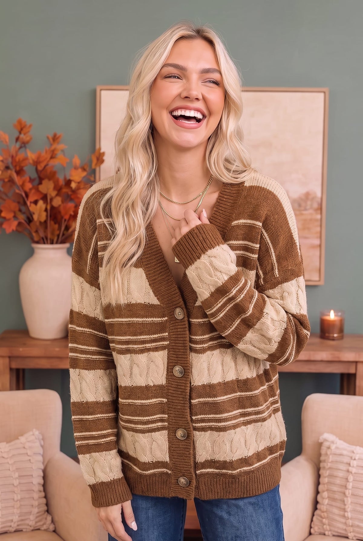 Stripe a Pose Knit Cardigan
