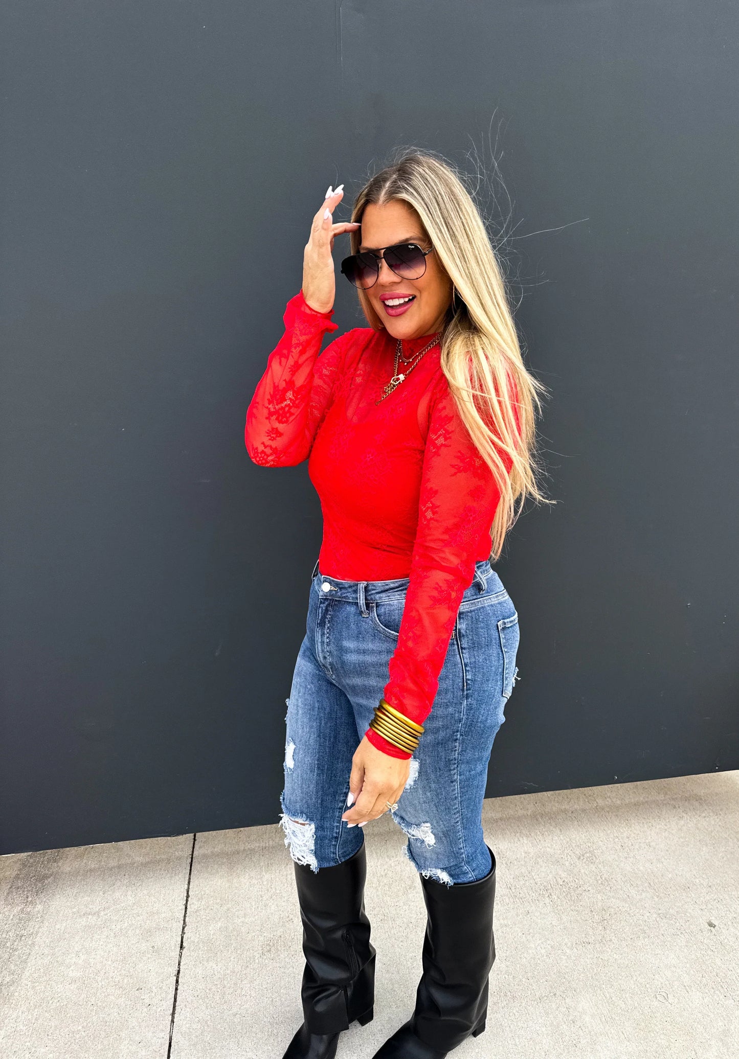 Valentine Roxy Lace Top in Five Colors