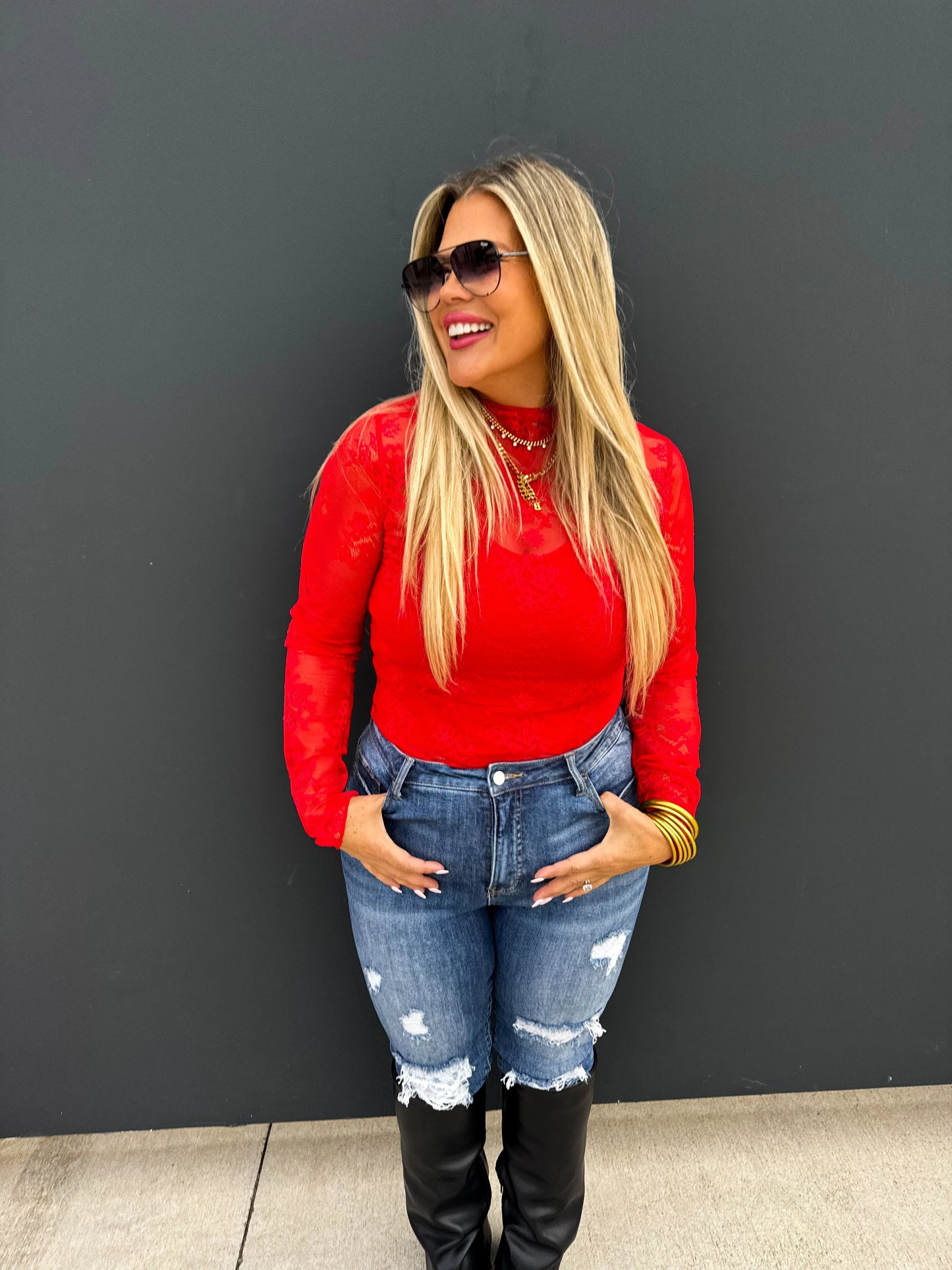 Valentine Roxy Lace Top in Five Colors