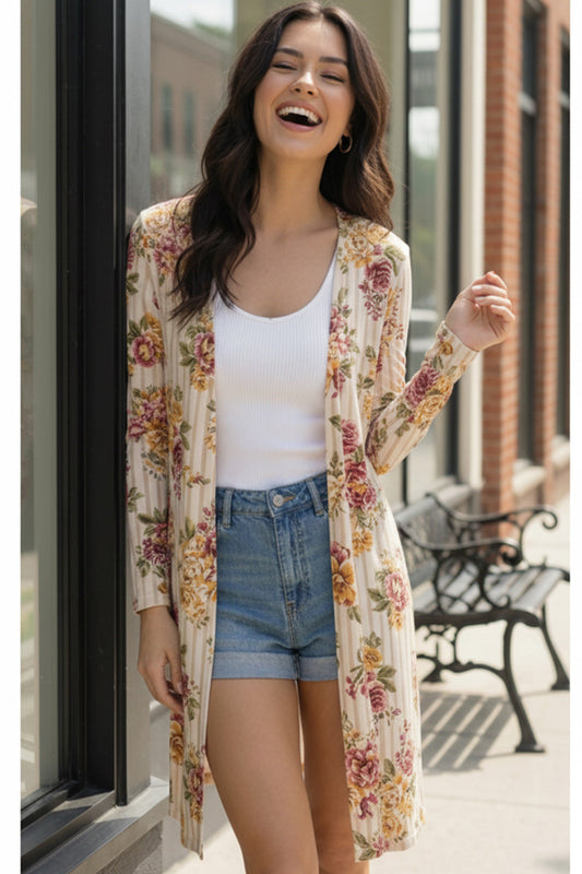 Wildflower Whispers Long Cardigan