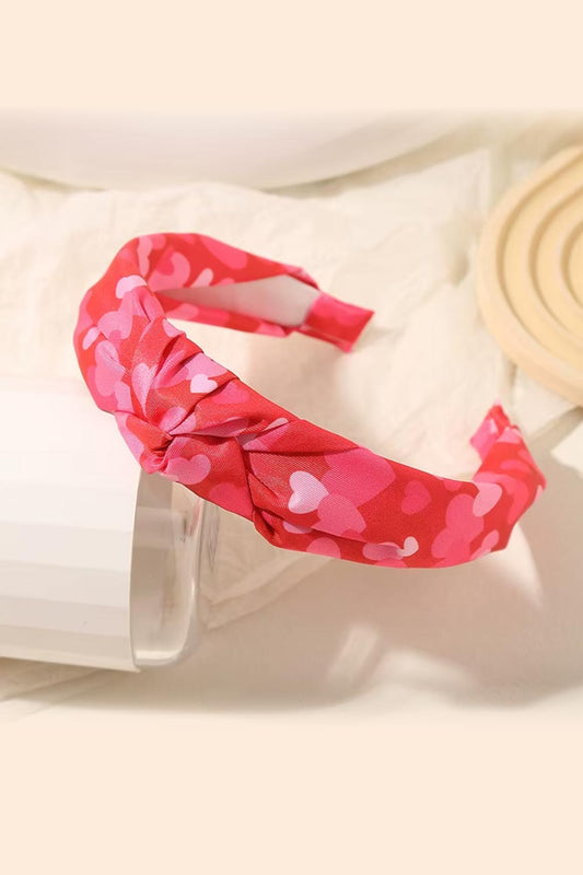 Red & Pink Valentine's Top Knot Headband