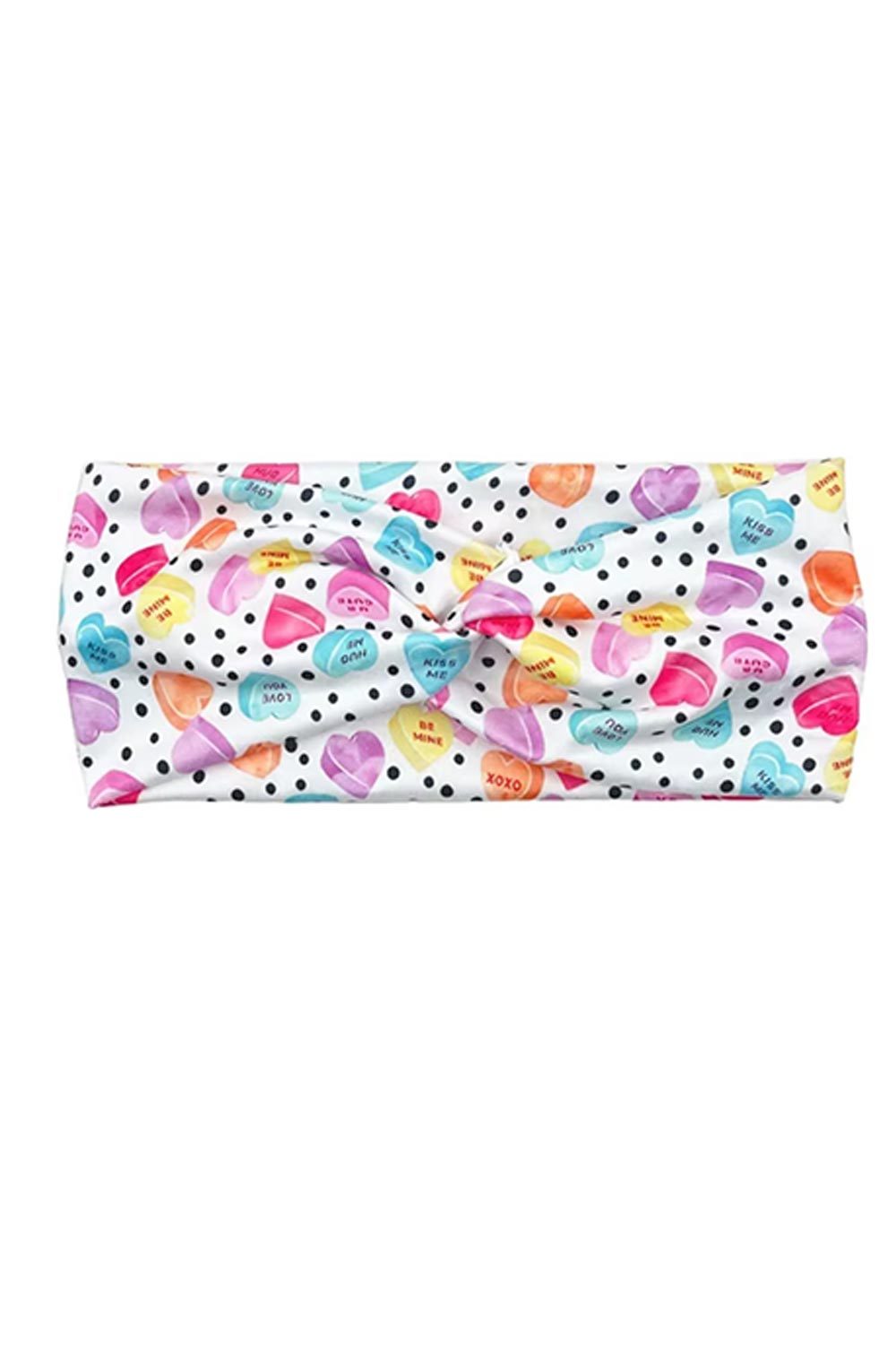 Multicolor Polka Dot & Heart Candy Twist Headband