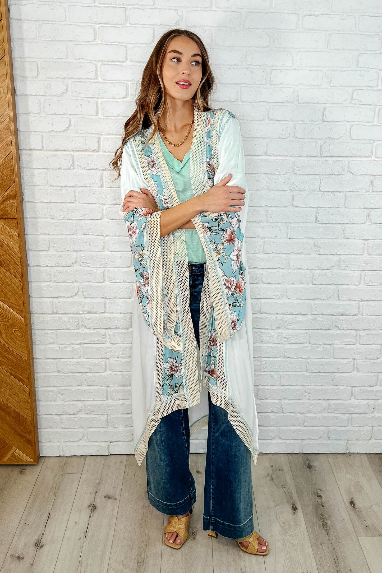 Always Flowing Open Front High Low Cardigan