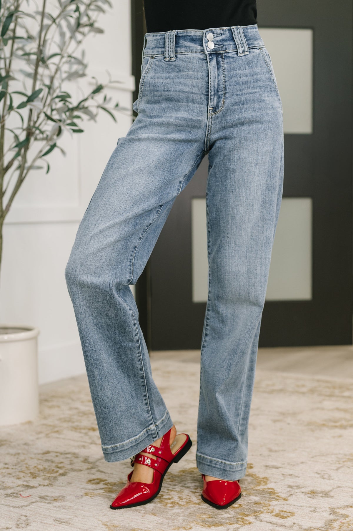 Carrie High Waist Trouser Wide Leg