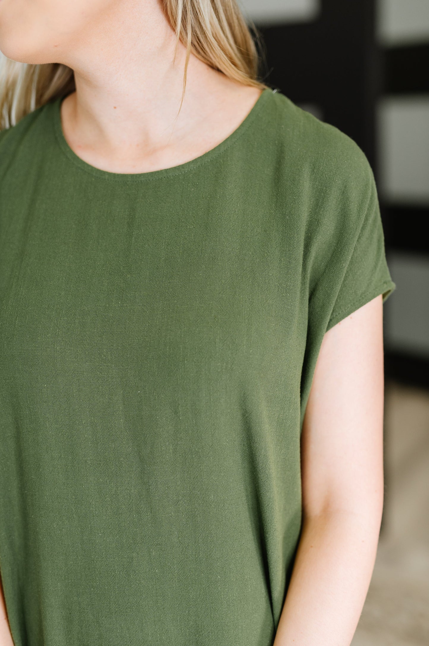 Flatter Me Later Relaxed Dress in Moss