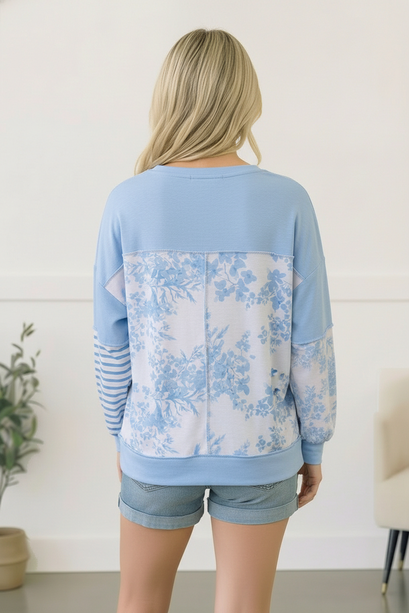 Coastal Calm Colorblock Top
