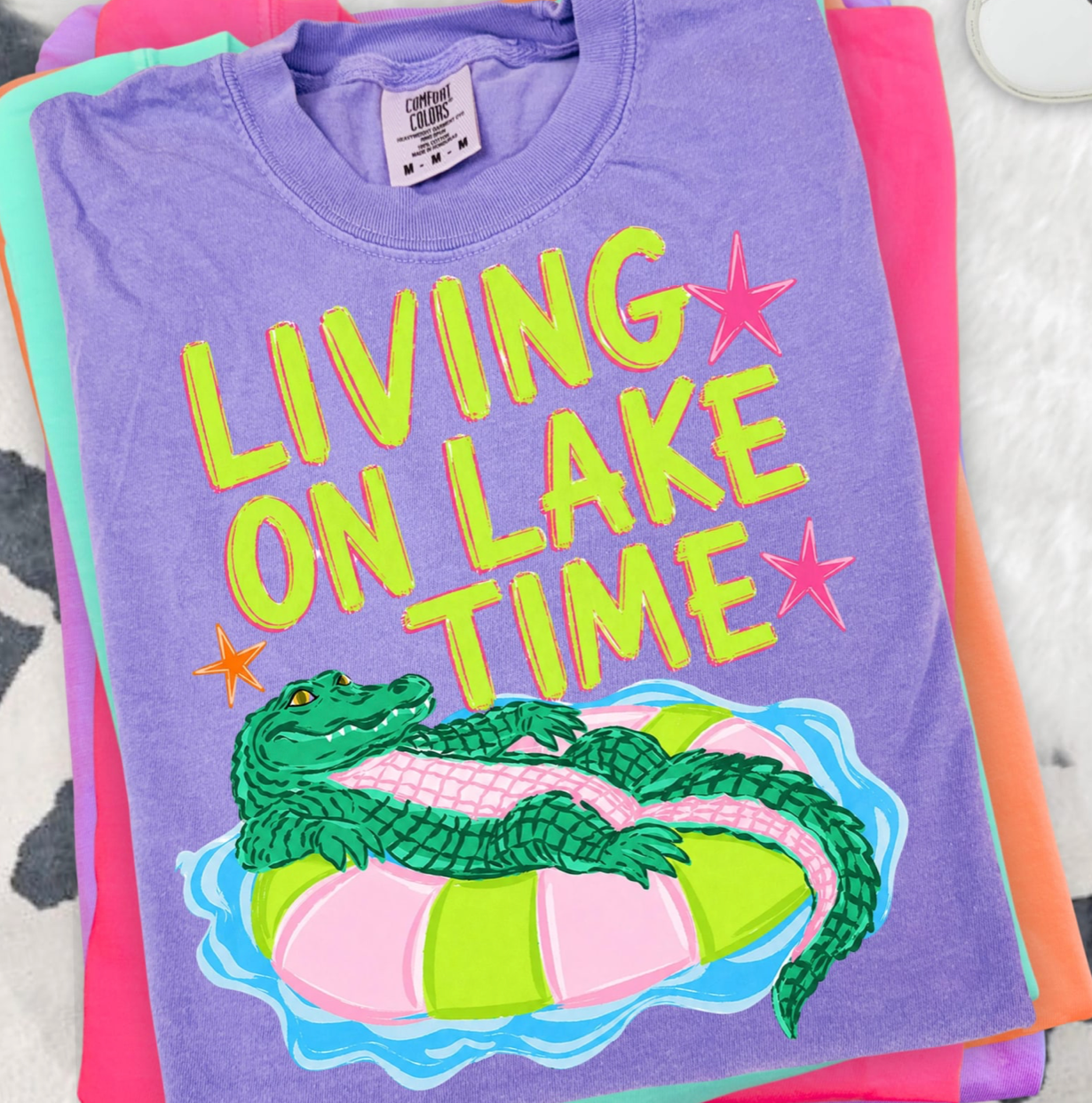 Living on Lake Time Graphic Tee