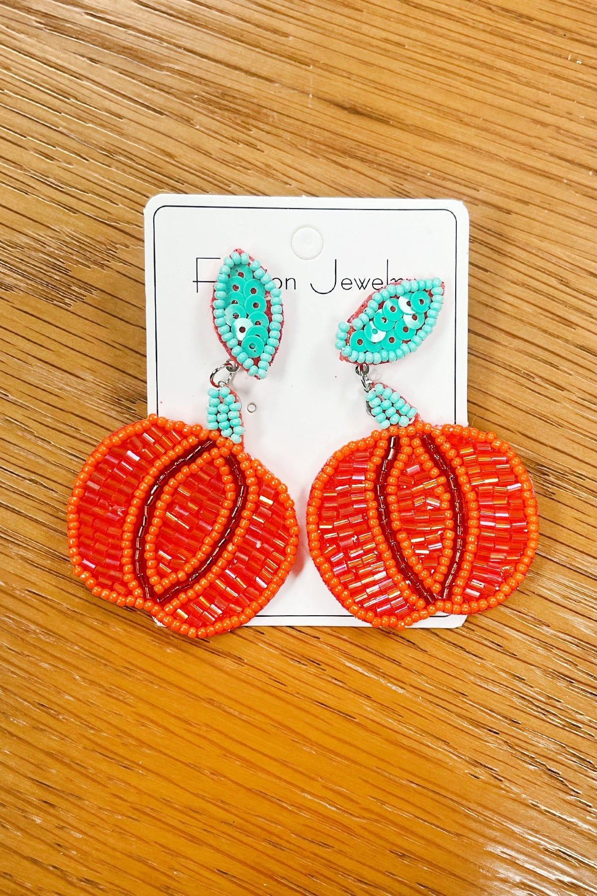 Pumpkin Bead Halloween Earings